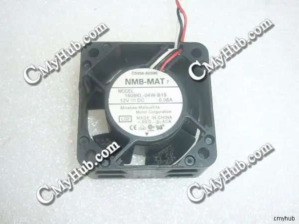 For NMB-MAT 1608KL-04W-B19 L02 DC12V 0.06A 4020 4CM 40MM 40X40X20MM 3pin Cooling Fan 1608KL-04W-B19 L02