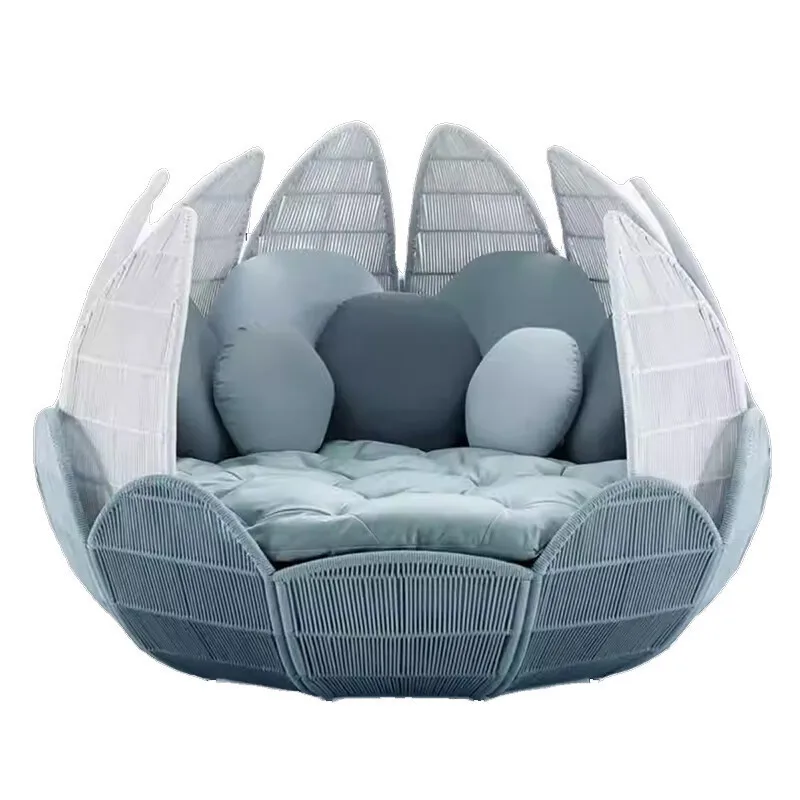 Outdoor Sofa Courtyard Waterproof and Sunproof Outdoor Leisure Rope Rattan Sofa