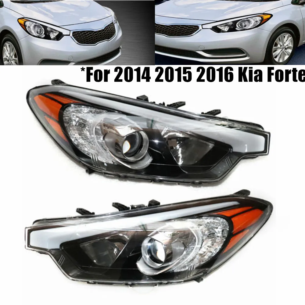 

Headlights Assembly For 2014-2016 Kia Forte Forte Koup Forte5 Headlights Passenger Driver Side Headlamps Front Headlight LH+RH