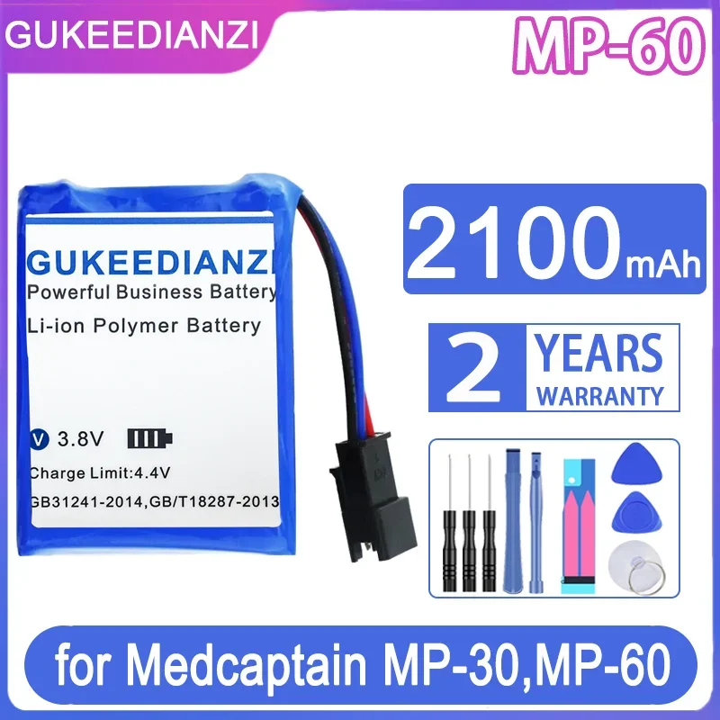 

For Medcaptain MP-30,MP-60,SYS-6010, MP-30A Reliable Replacement High Performance MP-60 2100mAh Medical Equipment Battery