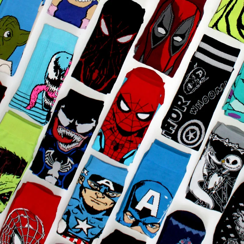 

1 пара модных забавных длинных мужских носков с героями аниме, носки в стиле хип-хоп, новые и креативные носки, пара носков, повседневные женские носки