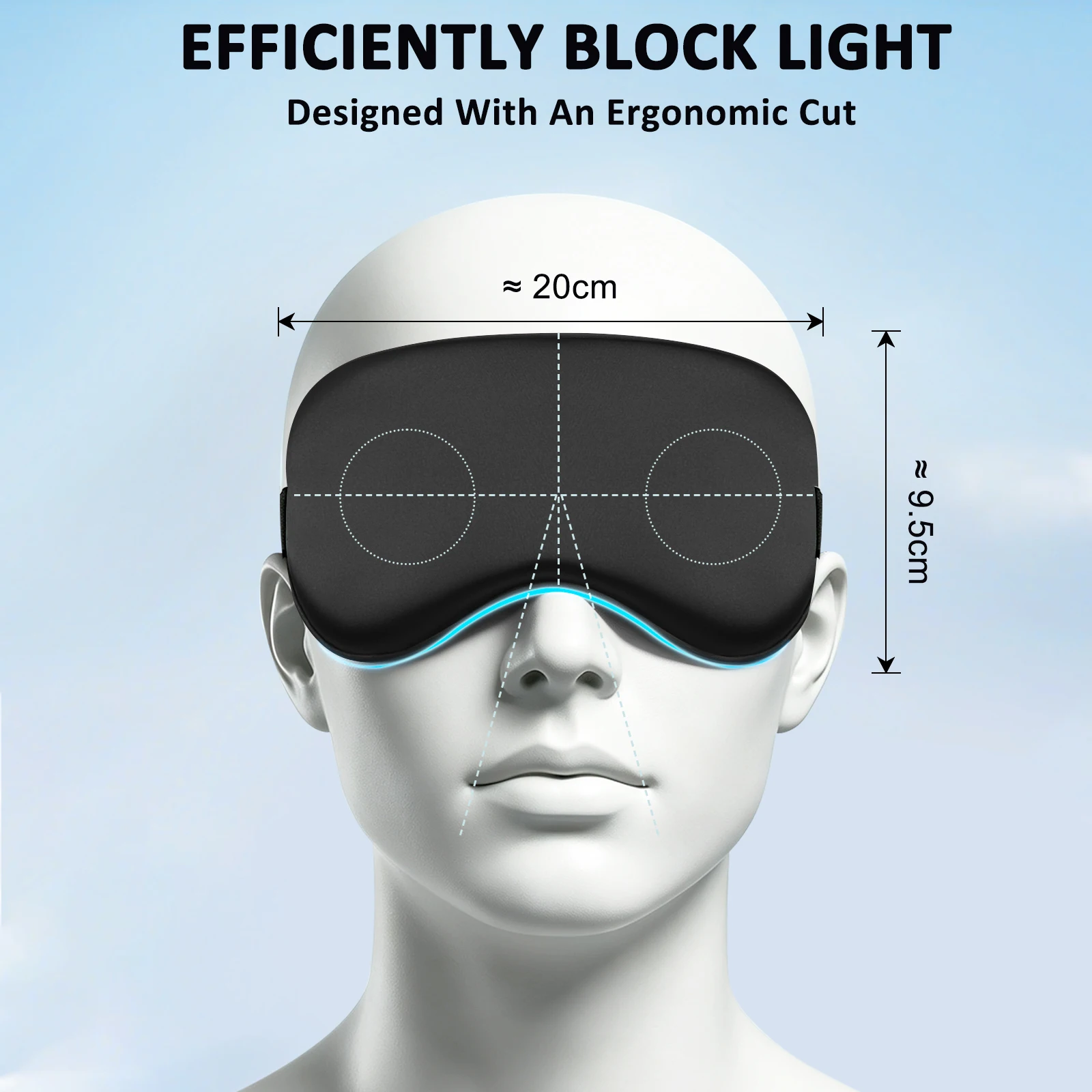 Imitated Silk Eye Cover Adjustable Sleep Eyes Mask Breathable Design Comfortable Blocks Light While Allowing Air Circulation
