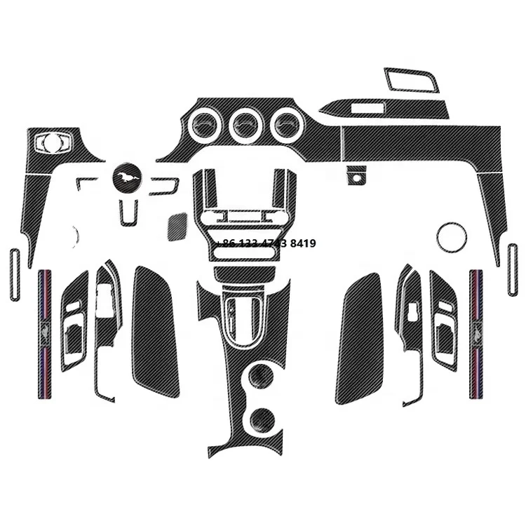 Carbon Fiber Interior Retrofit for Automotive Parts Central Control Steering Wheel Parts Outlet Cap Interior Kit