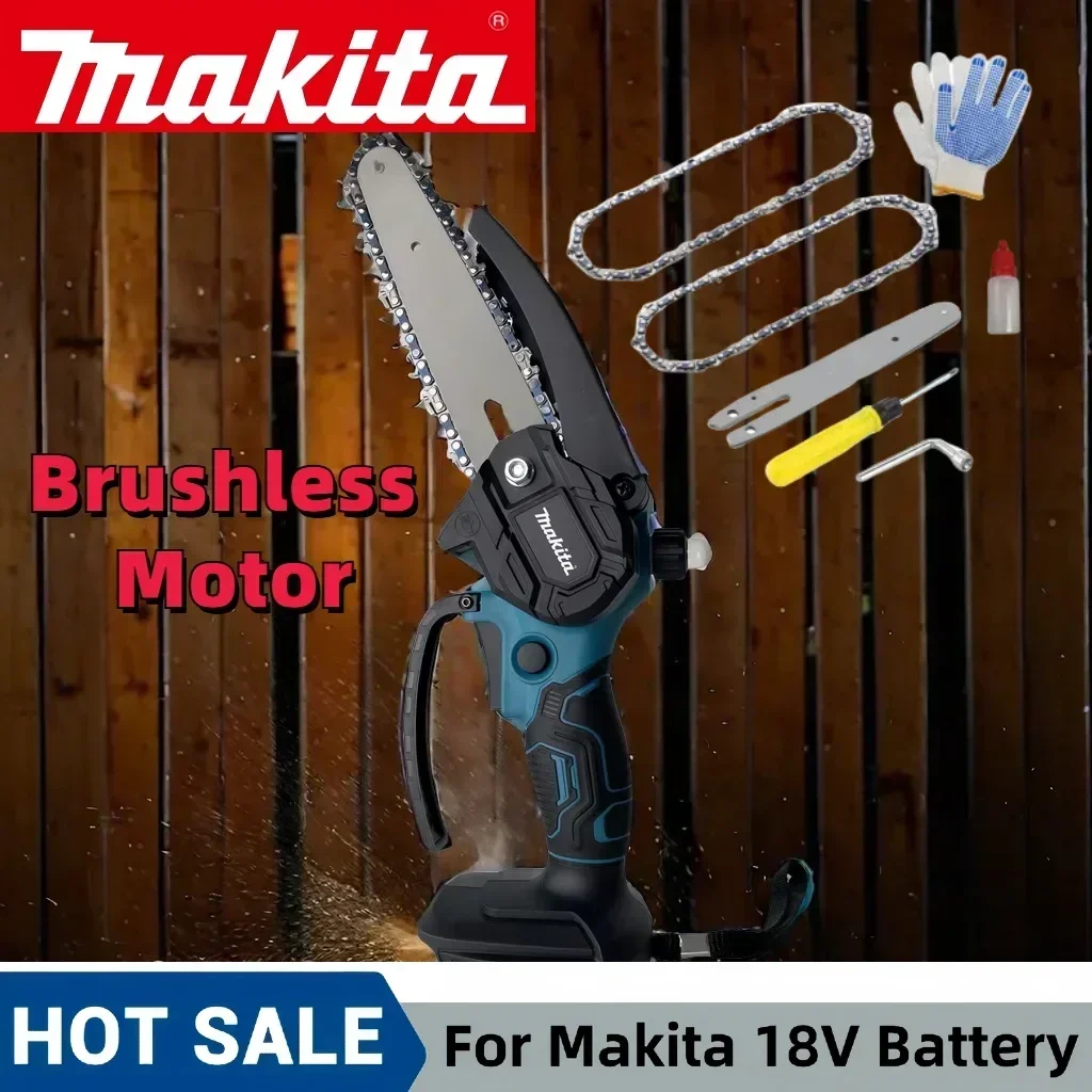 

Makita 18 в 6 дюймов бесщеточная электрическая пила с масленкой эффективная Беспроводная деревообрабатывающая садовая лесопила инструмент для батареи Makita