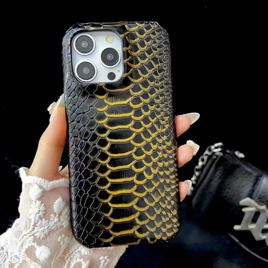 Python Pattern Hot Stamping Suitable for iPhone 17air Phone Case 16promax Half Pack 15pro Anti Drop 14 13 12 Protective Cover