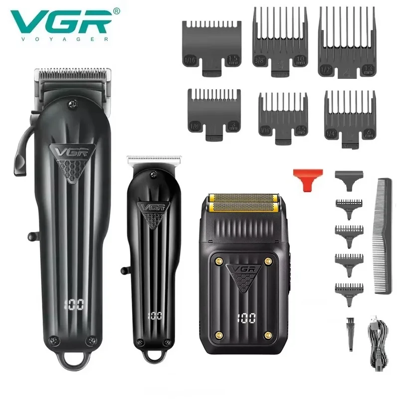 VGR Hair Clipper Professional Hair Cutting Machine Rechargeable Hair Trimmer Adjustable Haircut Machine Trimmer for Men V-282