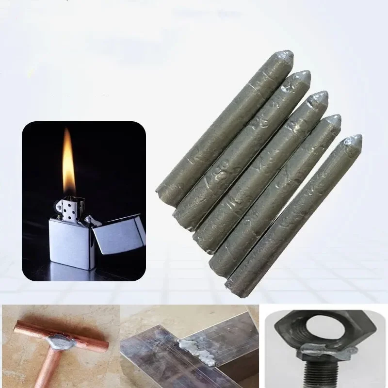 3/5Pcs Powder Cored Welding Aluminum Rod Low Temperature Easy Melt Aluminum Soldering Welding Rods No Solder Powder Weld Tools