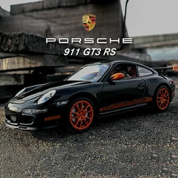 WELLY 1:24 Porsche 911 GT3 RS 997 Alloy Car Diecasts & Toy Vehicles Car Model Miniature Scale Model Car Toys For Children