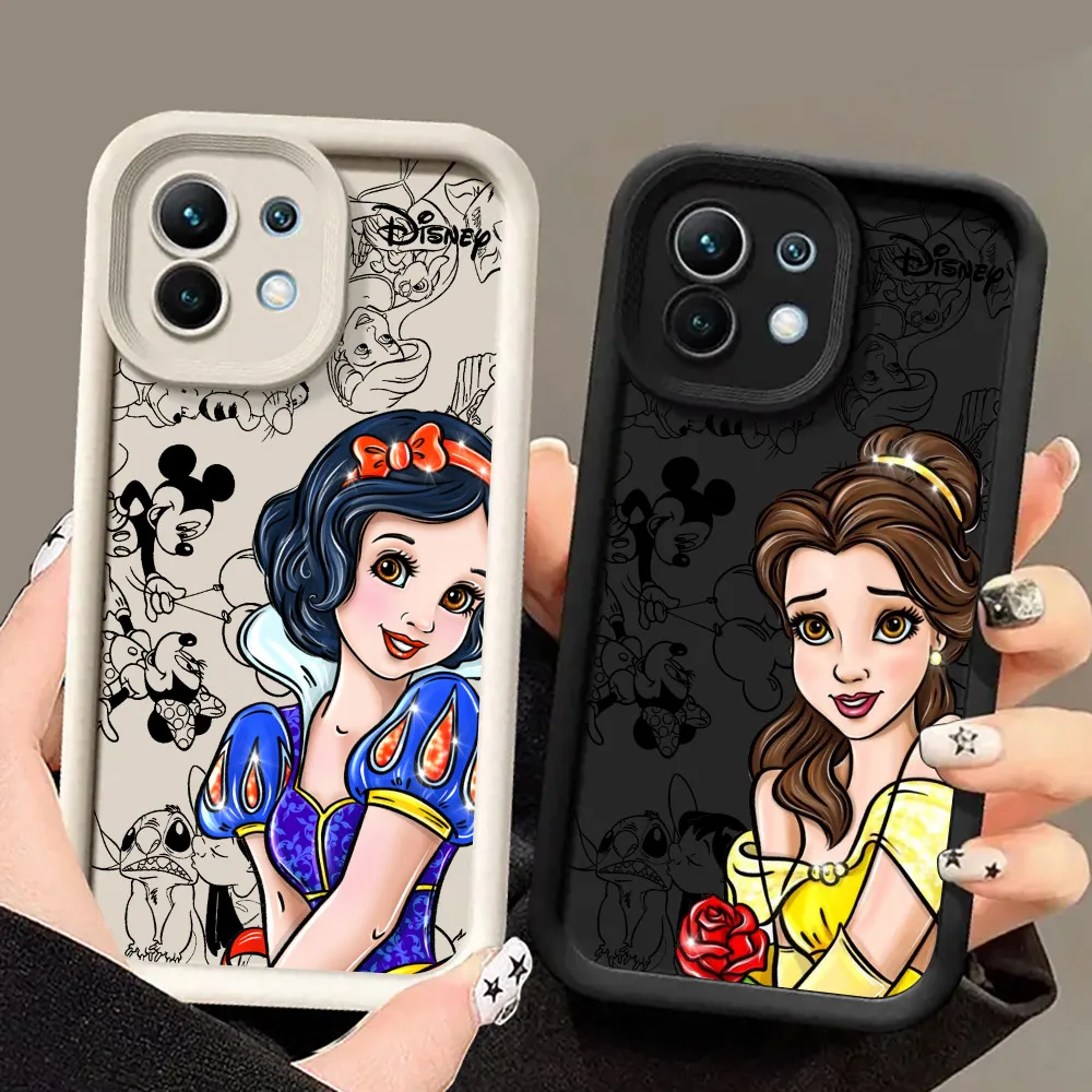 

Snow White Belle Disney Princess Phone Case For Xiaomi 14T 14 13T Pro 12 13 11 Lite POCO F5 X3 X5 X6 M5s M6 Pro Shockproof Cover