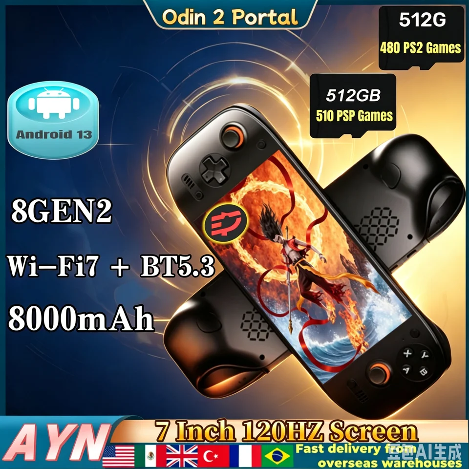 AYN Odin 2 7 Android 13 Handheld Game Console
