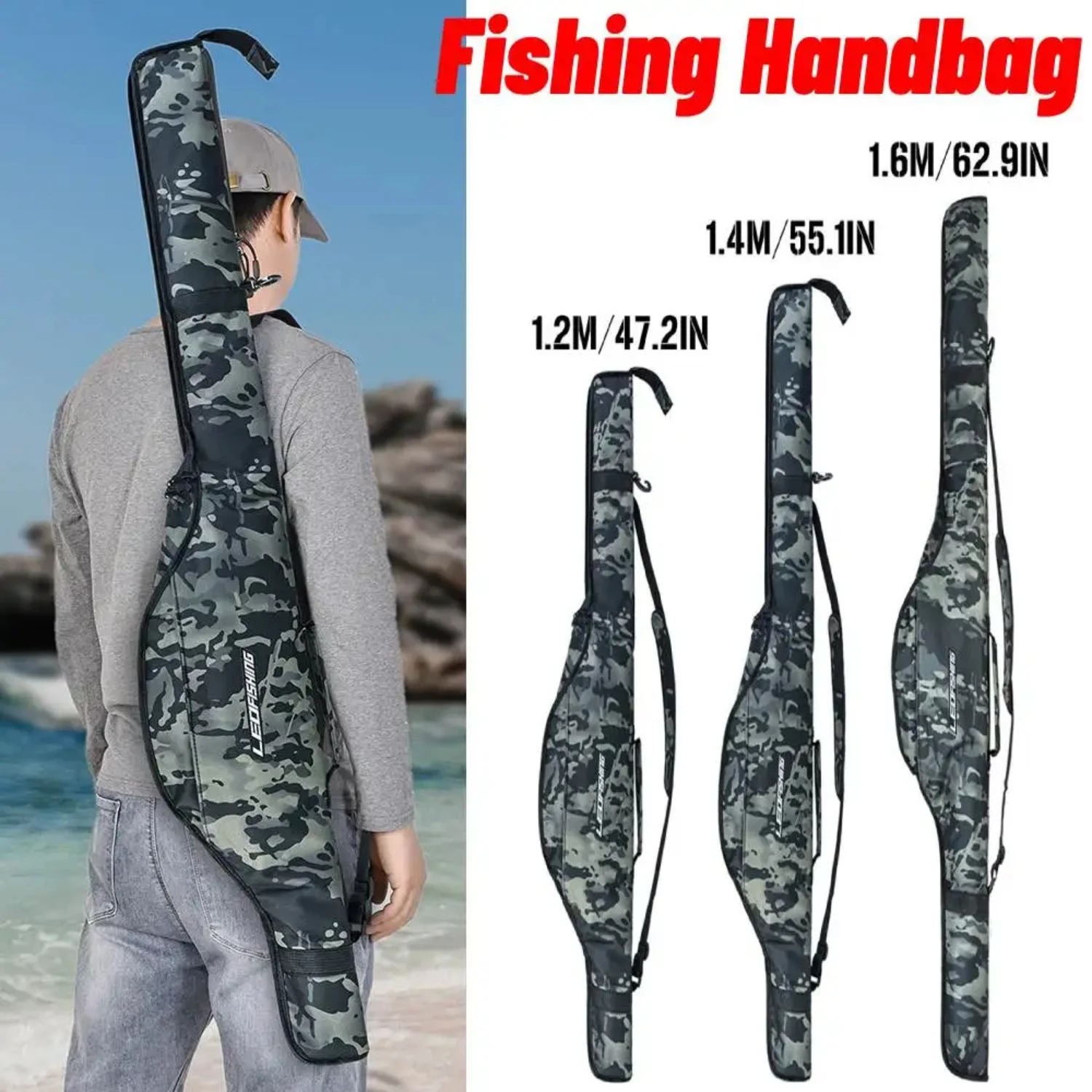 

120/140/160CM Fishing Portable Folding Fishing Rod Fishing Pole Gear Tackle Tool Carry Case Carrier Fishing Tool