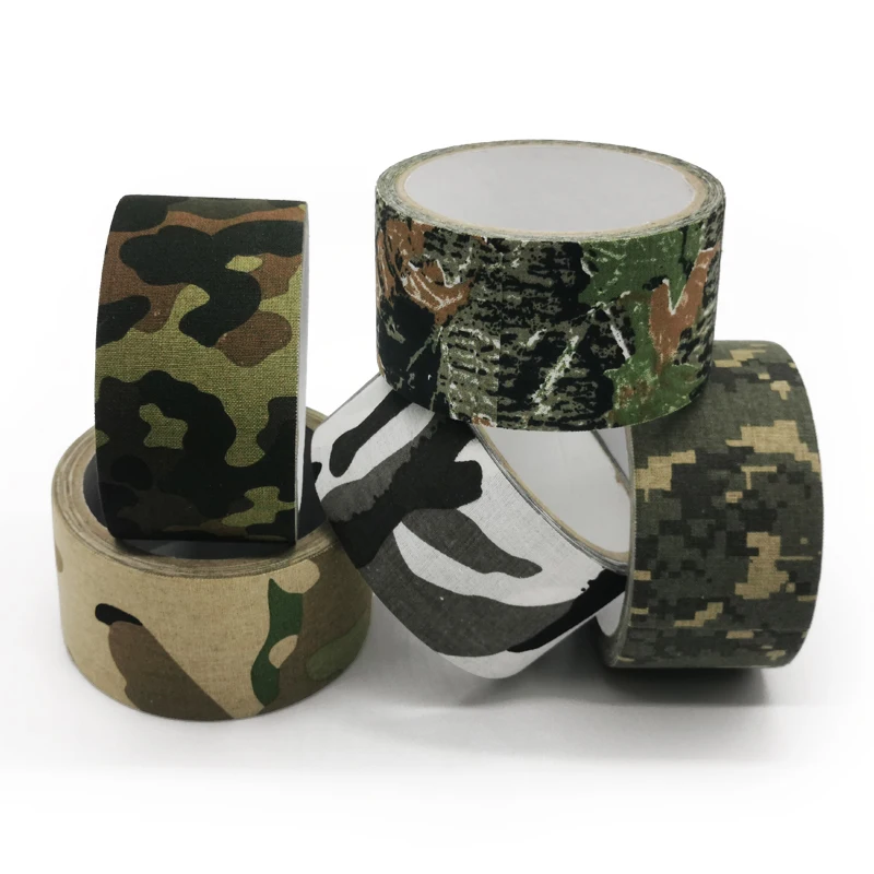 5m10m Camping Camouflage Tape Waterproof Gun Hunting Accessories Cotton Cloth+Hot-melt Outdoor Birds Watching Photographers Tape