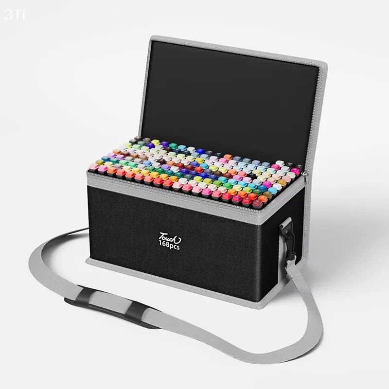 12/24/30/36/40/48/60/80/100/120/168 قطعة مجموعة أقلام تلوين فرشاة أقلام للطلاب المزدوج تلميح علامات تعتمد على الزيت لطلاب الفن