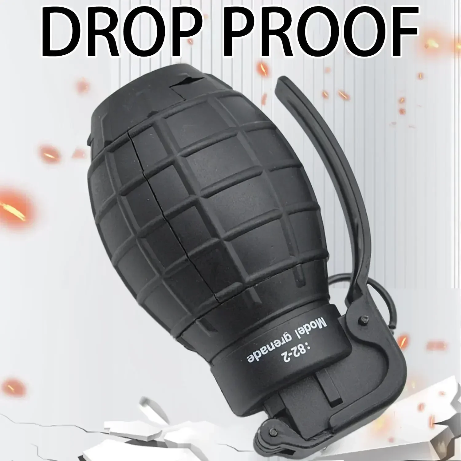 A82-2 CS Grenade Tactical Airsoft Grenade Pull Ring Toys Blaster Toy Battle Games 2Pcs Fall Resistant Refillable Role Play Prop
