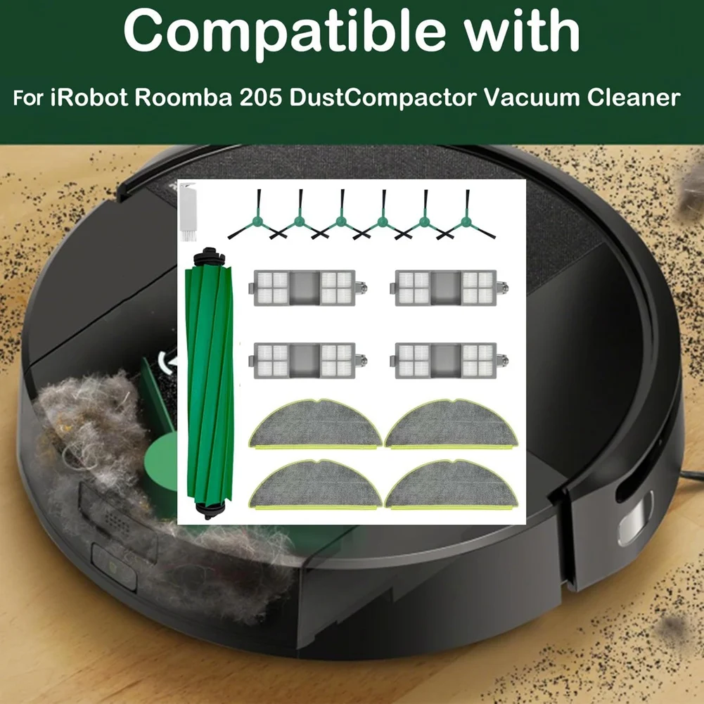 A98G-For Irobot Roomba 205 مجموعة ملحقات استبدال ضاغط الغبار، بما في ذلك قطع الغيار للمكانس الكهربائية