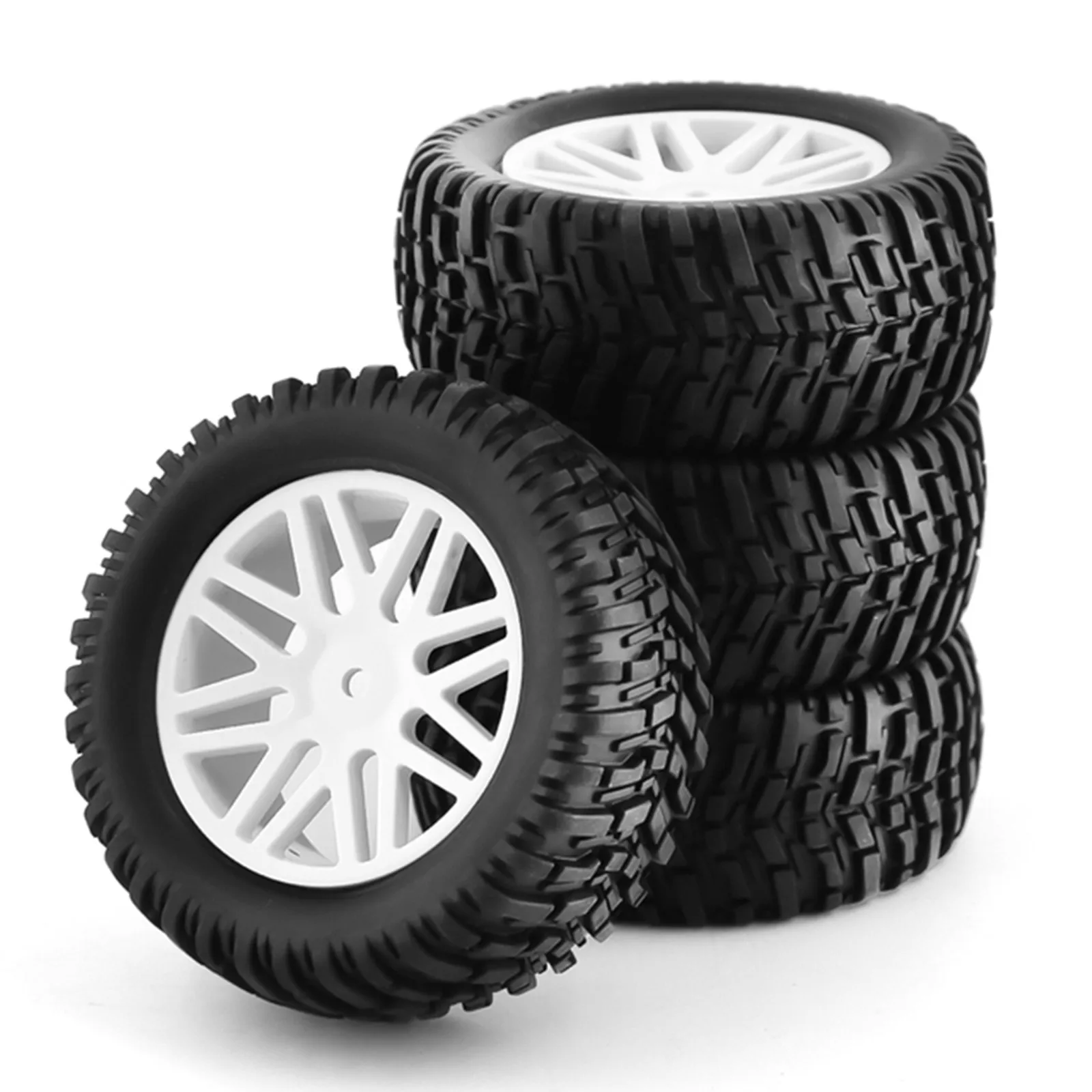 1/10 RC Off Road Tires And Wheels 12mm Hex Rubber Short Course Truck Tyres For 1:10 Buggy Car Kyosho ARRMA Traxxas Wltoys 144001 view 2