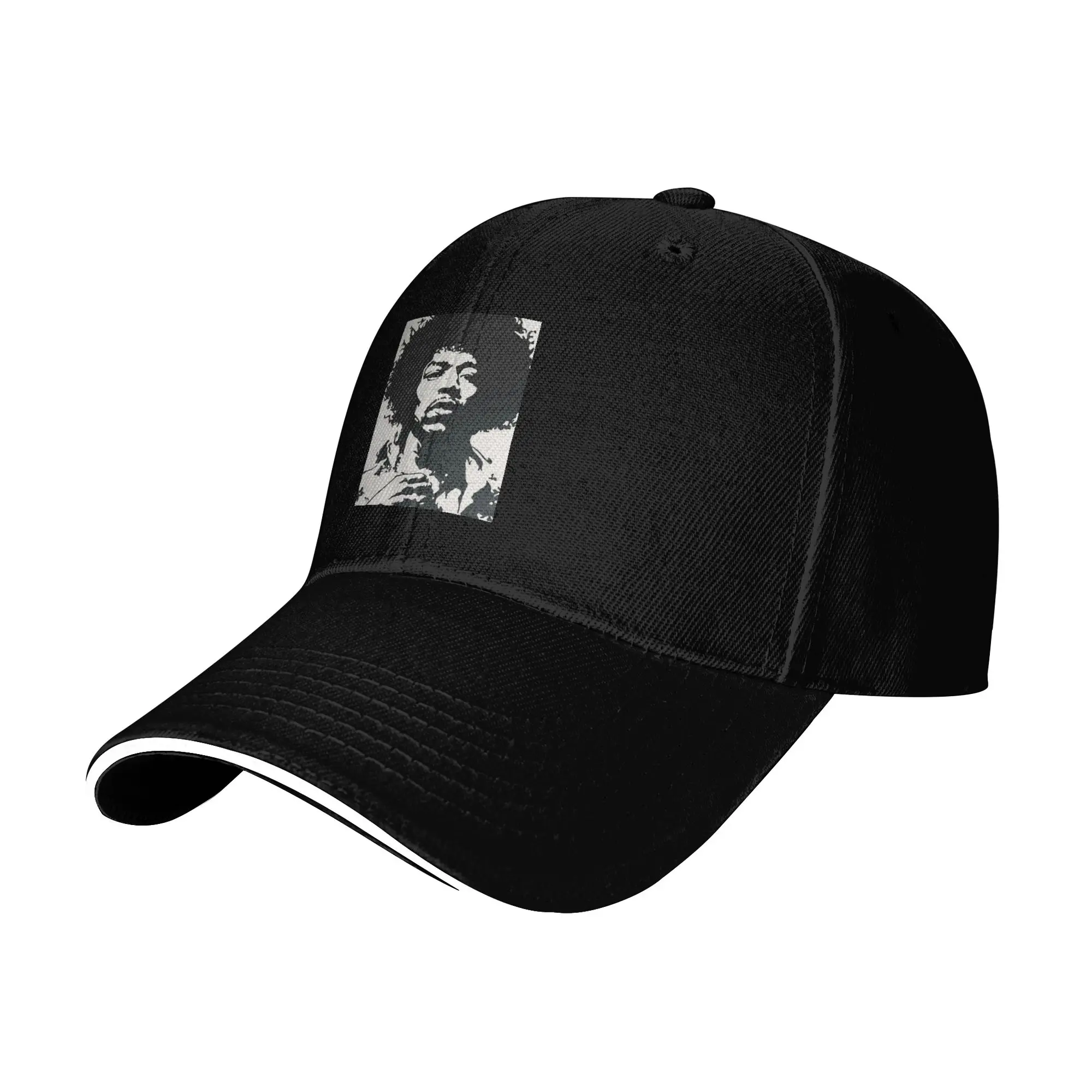 Hot Sale Hendrix Style Pop Art   Retro Music Legend Portrait Baseball Cap  Stylish Sun Visor Hat  Street Fashion Sun Visor Hat