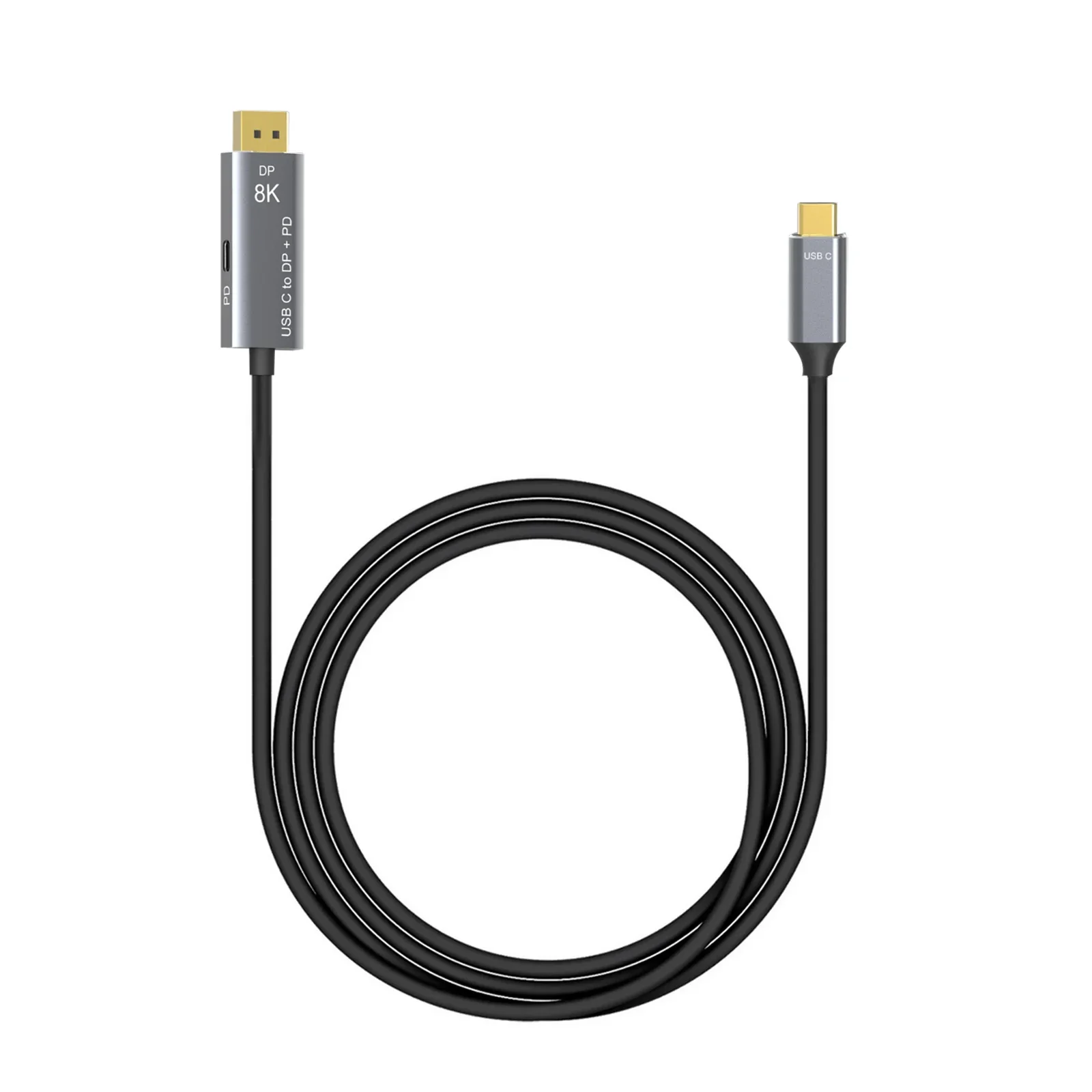 Type C to DP 1.4 Cable 8K60Hz USB C to DisplayPort Cord 4K144 120Hz Compatible Thunderbolt 4/3 MacBook Pro iPad Dell XPS Switch