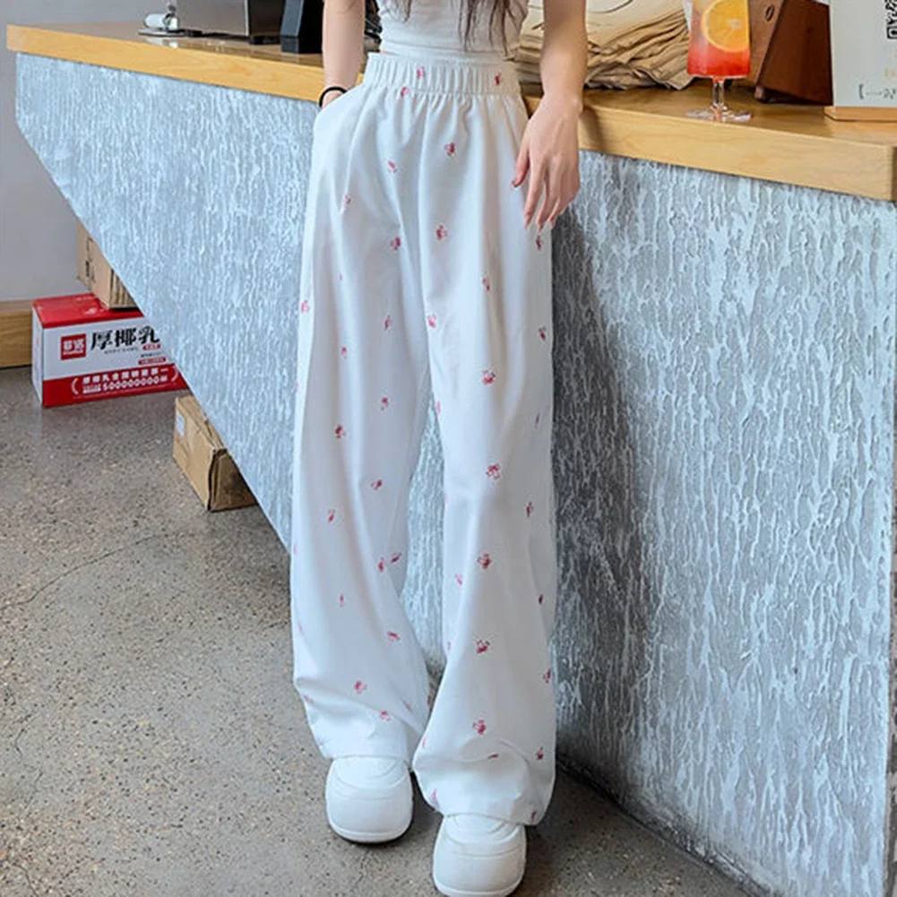 Freizeitkleidung, modische gerade Hosen, Freizeit, Sport, modische Kleidung, Schleifen-Design, bequeme Hosen, Schmetterlingsmuster-Hosen