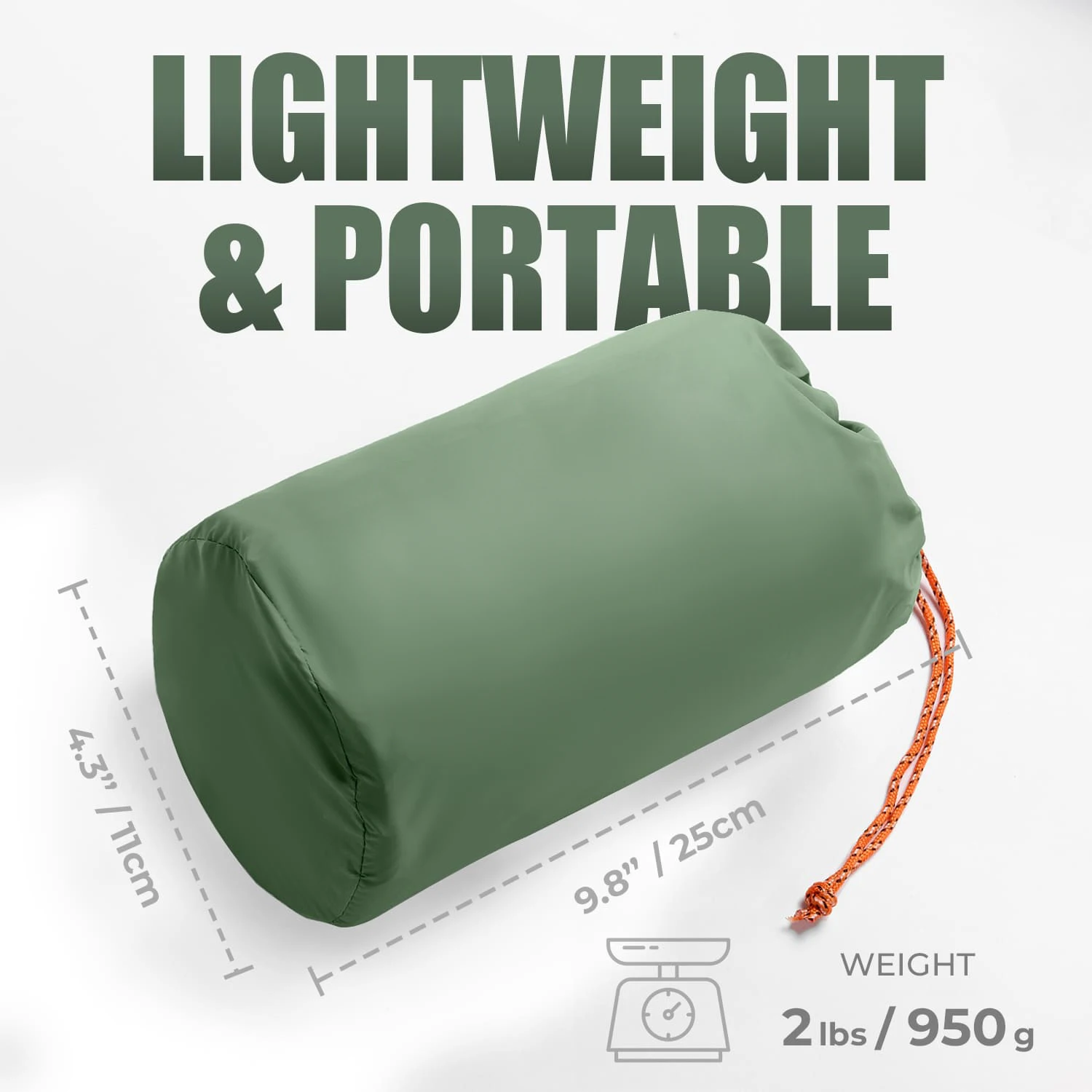 Ultraleichte, extra dicke 4-Zoll-Camping-Isomatte mit integriertem Kissen und Fußpumpe, aufblasbare Isomatte für Camping im Freien – Detail 6