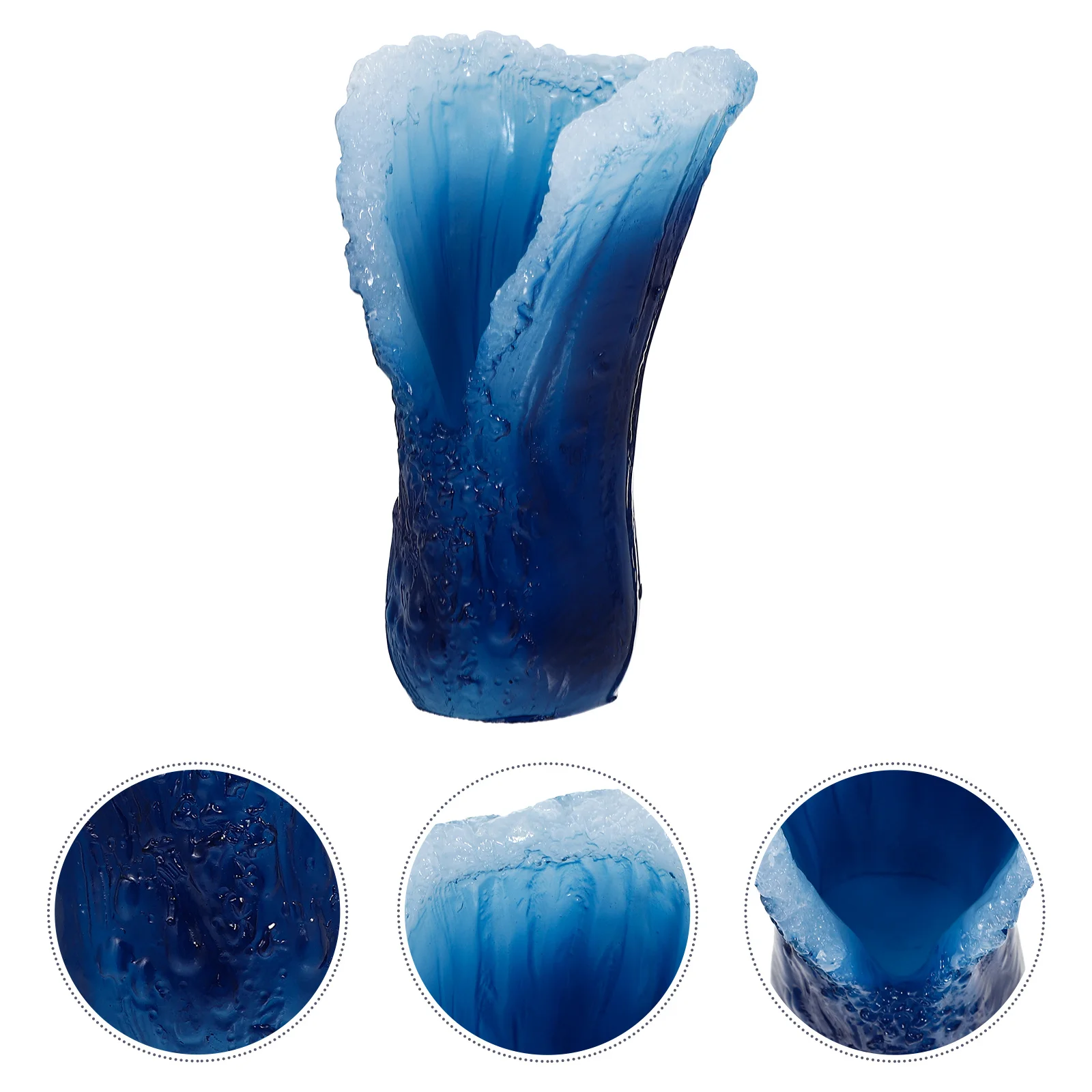 

1Pcs Ocean Wave Vase Resin Creative Flower Container Desktop Ornament Home Decor Flower Arrangement Desktop Ornament