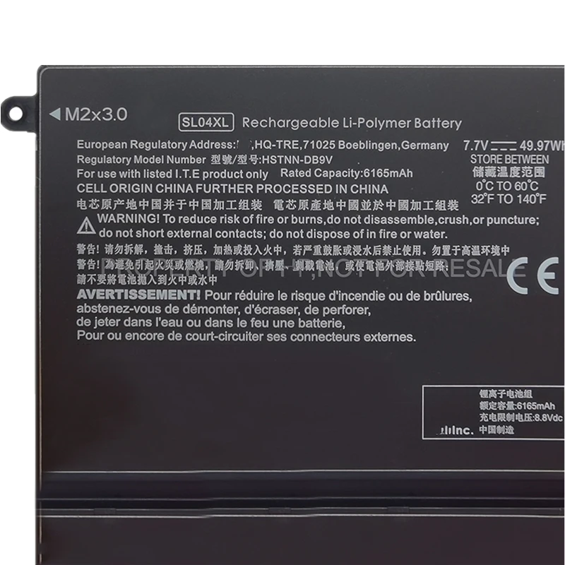 New SL04XL TPN-0105 HSTNN-DB9V L86557-005 L86483-2C1 HQ-TRE Laptop Battery 7.7V 49.97Wh 6165mAh For HP 2020 Year