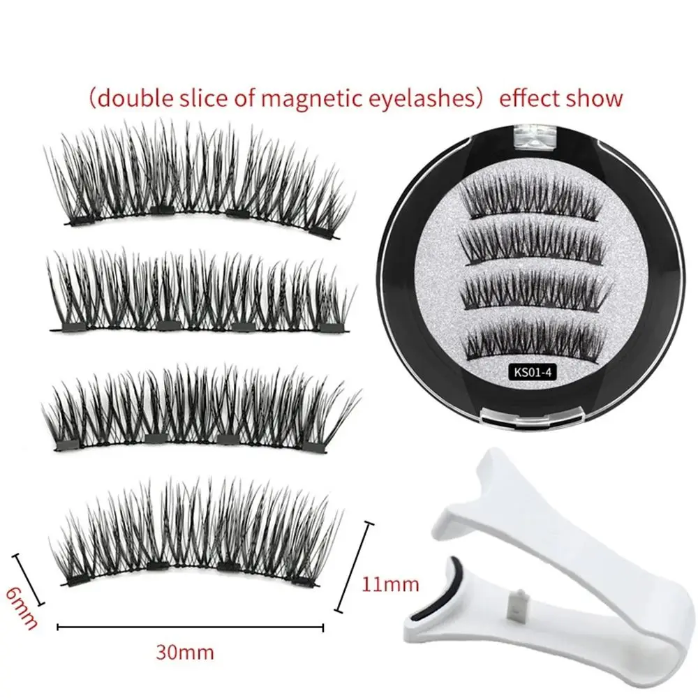 Convenient Magnetic Suction Eyelashes Makeup Tool Tweezer Set Magnetic False Eyelashes Reusable No Glue Needed