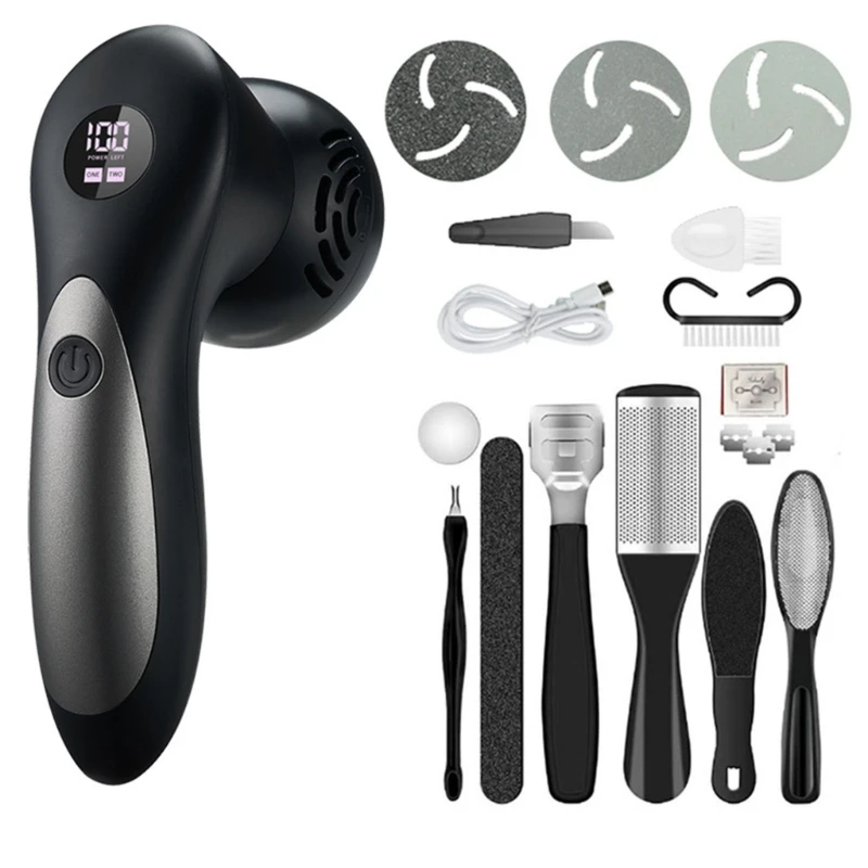 เครื่องกำจัดแคลลัสไฟฟ้าสำหรับเท้า ตะไบเท้าแบบชาร์จไฟได้ Hard Skin Remover Professional Pedicure Calluses Dead Skin