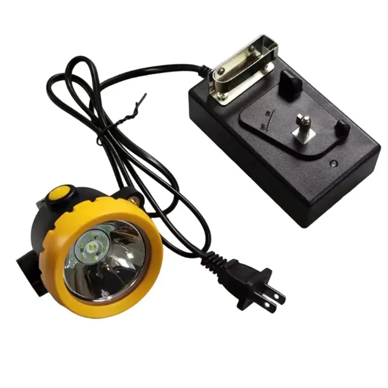 ABVG-BK2000 KL2.5LM Wireless Cordless LED Mining Headlamp Miner Light Safety Cap Lamp US Plug