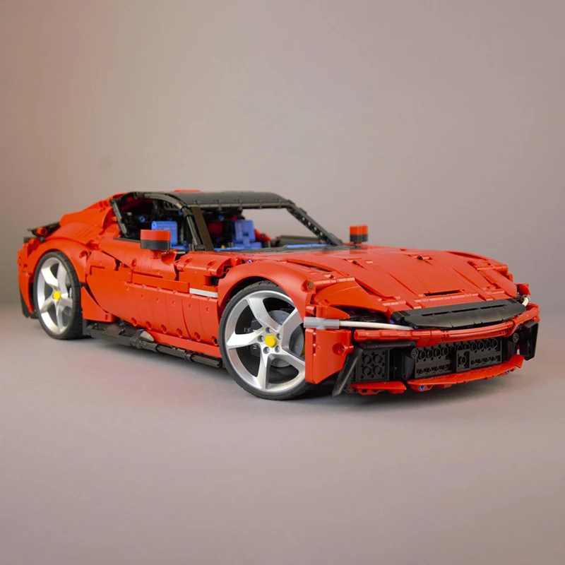 Nieuwe MOC191495 Technische 12Cilindri Supercar 1:8 Schaal Racewagen Hypercar Racewagen Model Bouwstenen Speelgoed Verjaardagen Geschenken