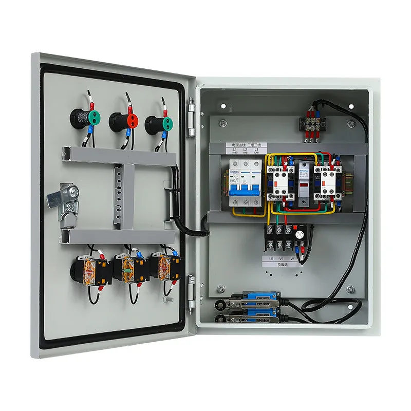 Three-phase 380V motor forward and reverse rotation control box with limit mixer winch reverse start switch distribution box