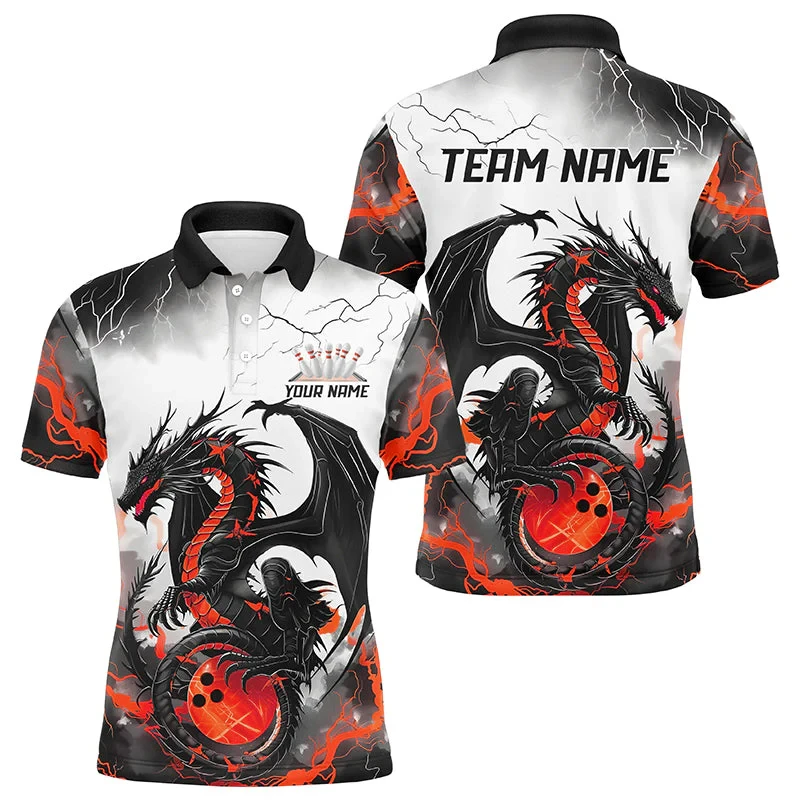 Casual Bowling Graphic Polo Shirts Summer Trend Short Sleeve 3D Printed Mens Polo T Shirt Loose Lapel Button Mens Sports Tees