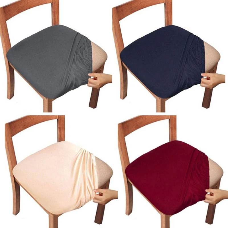 1PC Dining Room Chair Cover Seat Covers Spandex 13 Color Removable Washable Elastic Cushion Cover Restaurant Party Home Hotel