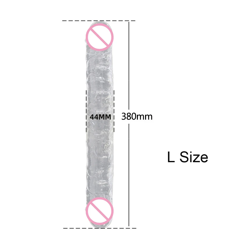 Consolador de doble cabeza de 380mm de largo, pene realista de doble extremo, tapón Anal, pene grande para mujeres, masturbador lésbico, Juguetes