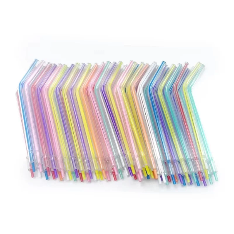 250 Pcs/pack Disposable Nozzles Tips for Dental Triple Air Water Syringe 3 Way Syringe Transparent Tips Color Dentist Lab Tools