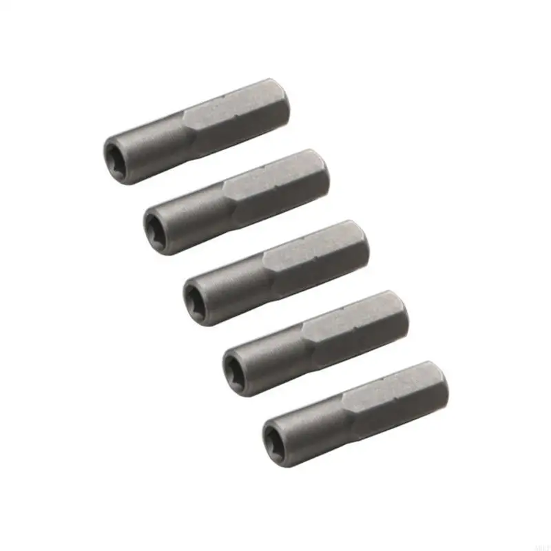 5pcs High Hardness Steel Bit Adapter For Precision And Manual Tool Conversion A0KF