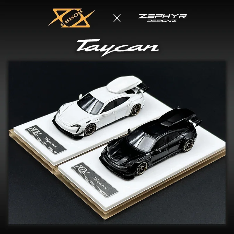 In Stock 404 Error 1:64 Taycan With Luggage Compartment Resin Diorama Car Model Collection Miniature Toys