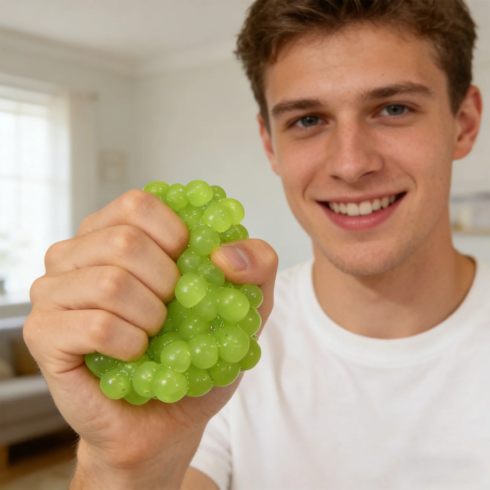 

Squeeze Stress Relief Hand Toy Anti-Anxiety Fruit Stretchy Slow Rising Toy Fun Sensory Toy Hot selling Fruit Grapes Fidget Toy