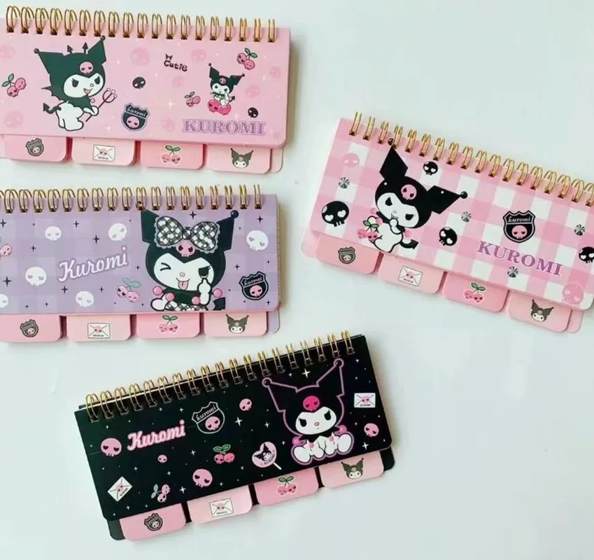 16pcs Sanrio Kawaii Melody Coil Book Kuromi Cinnamoroll Notebook Weekly Notebook notepad Student Stationery Supplies wholesale