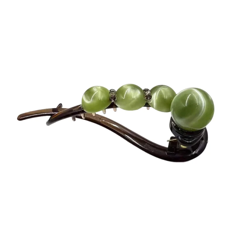 

Summer simple and casual hair straight teeth twist clip for women's new style grip clip, high-end pearl water diamond hair clip