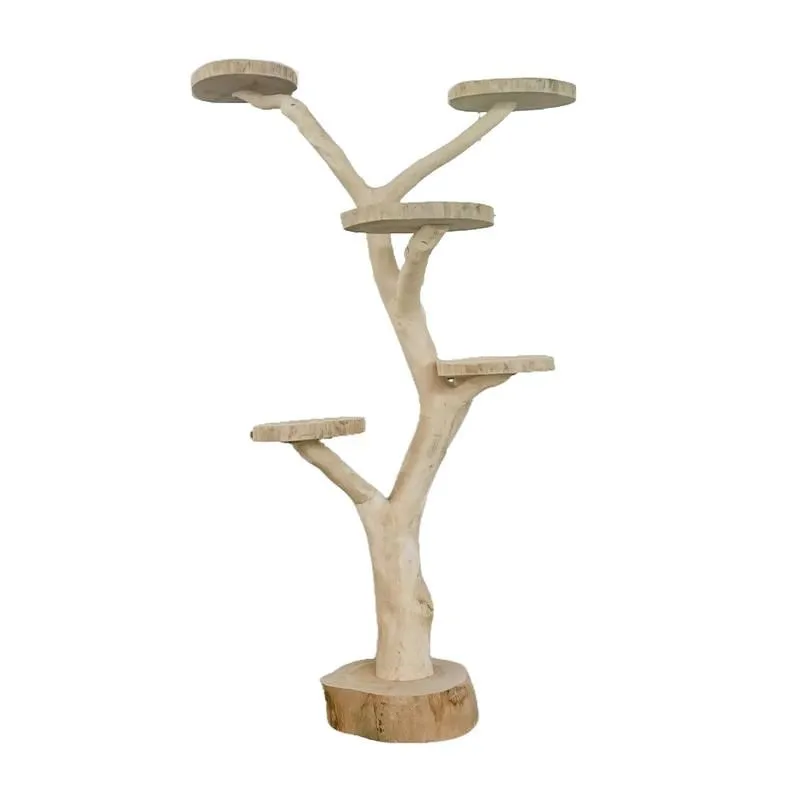 Log cat climbing frame tree integrated cat scratching board  climbing ladder  scratching column solid