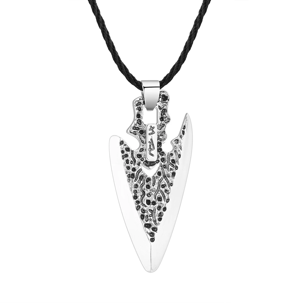 Kinitial April Stainless Steel Hermes Caduceus Charms Indian Arrowhead Dagger Pendant Necklace