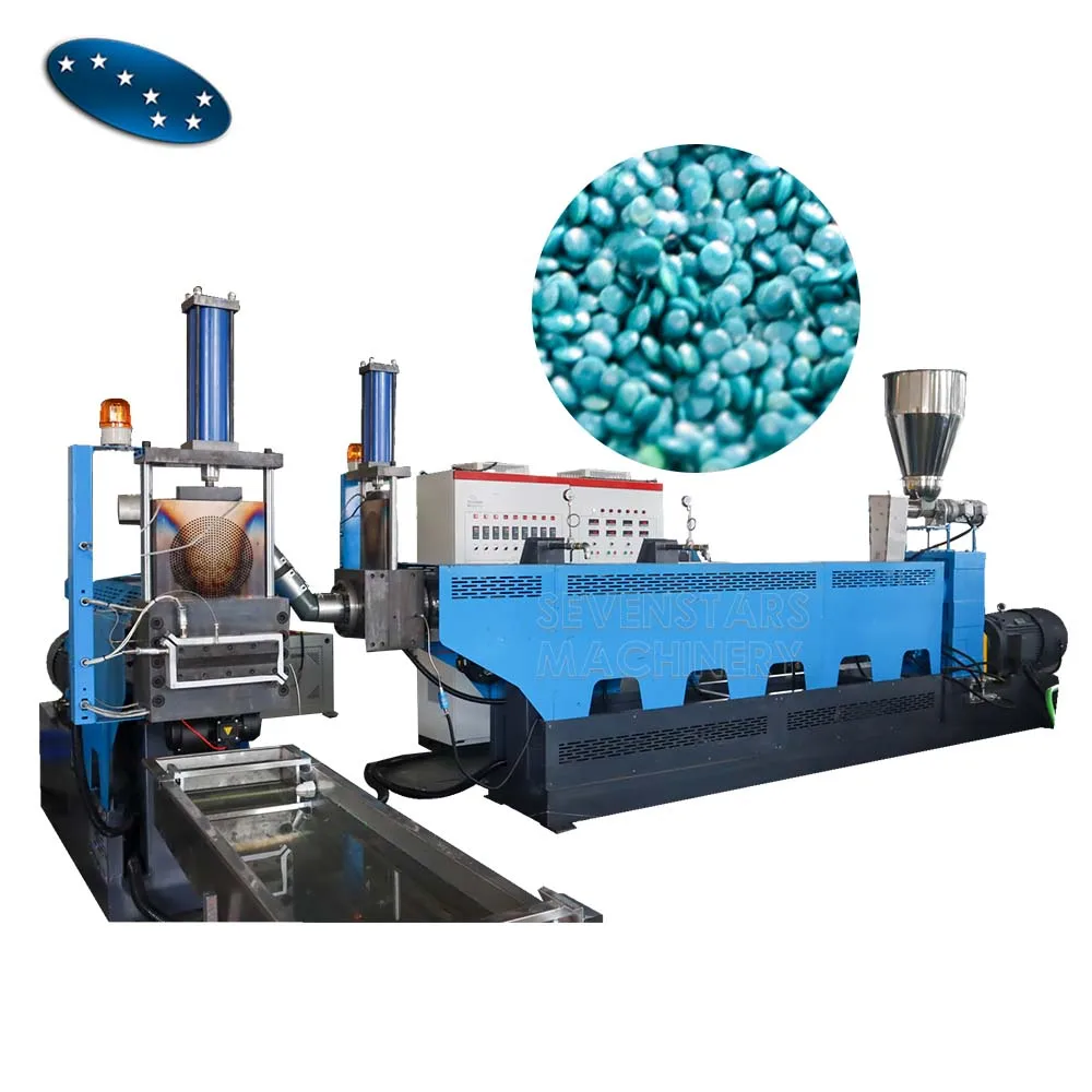 Double Stages pp Pe Hdpe Plastic Pelletizer Pelletizing Line Recycling Machine for Plastic Waste Granules