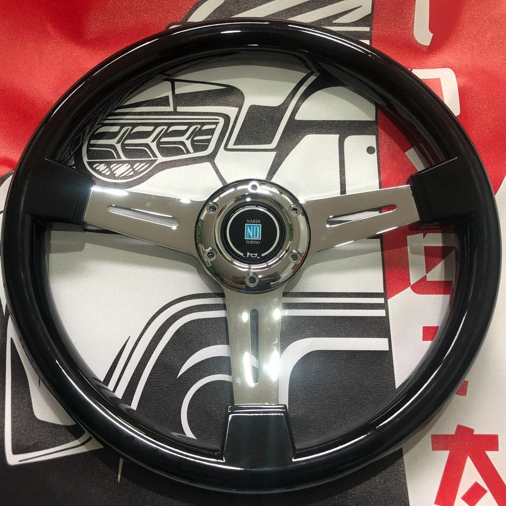 

Black 14Inch Classic ABS Wood Nardi Steering Wheel Car Rally Racing JDM Nardi Steering Wheel Volantes For VW HONDA TOYOTA BMW