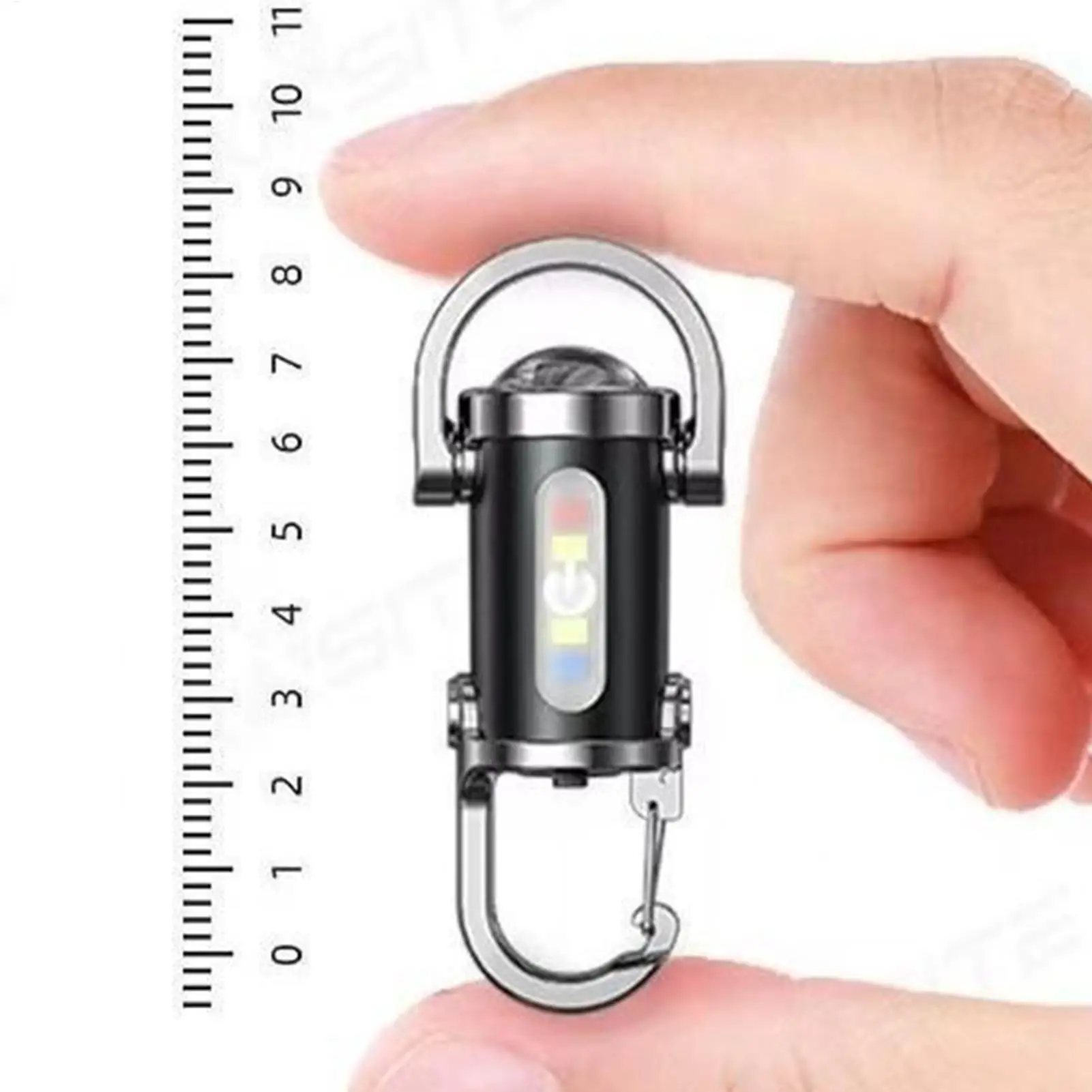 Mini USB Rechargeable LED Flashlight Keychain Portable Waterproof Camping Pocket Lamp Keyring Hanging Light Outdoor Gear