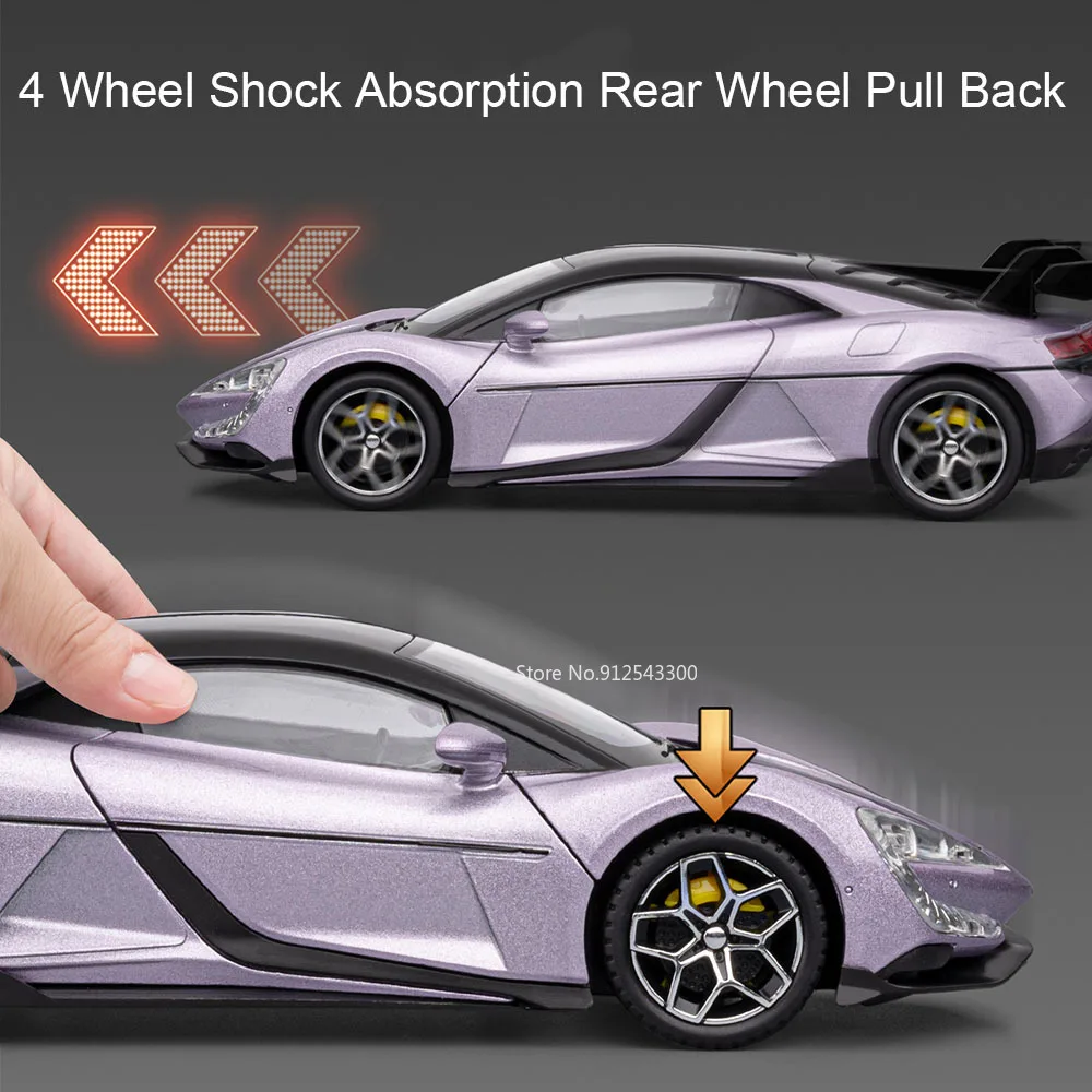 مقياس 1:24 يانغوانغ U9 U8 لعبة مجسمة سيارة سبيكة دييكاست ضوء الصوت التراجع نماذج المركبات هواية الحلي للأطفال