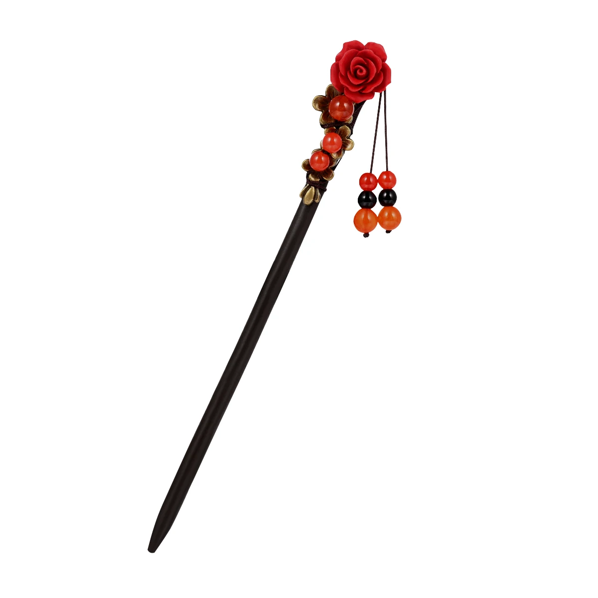 

Chinese Hairpin Women Stick Pins Vintage Beading Retro Hair Chopsticks Durable Material DIY Hairstyle Party Daily Wear Unique