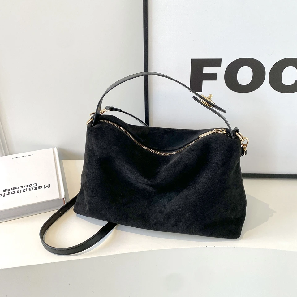 Bolso Retro avanzado para mujer, bolsa de hombro esmerilada texturizada con gran capacidad, bandolera de viaje, novedad de 2024