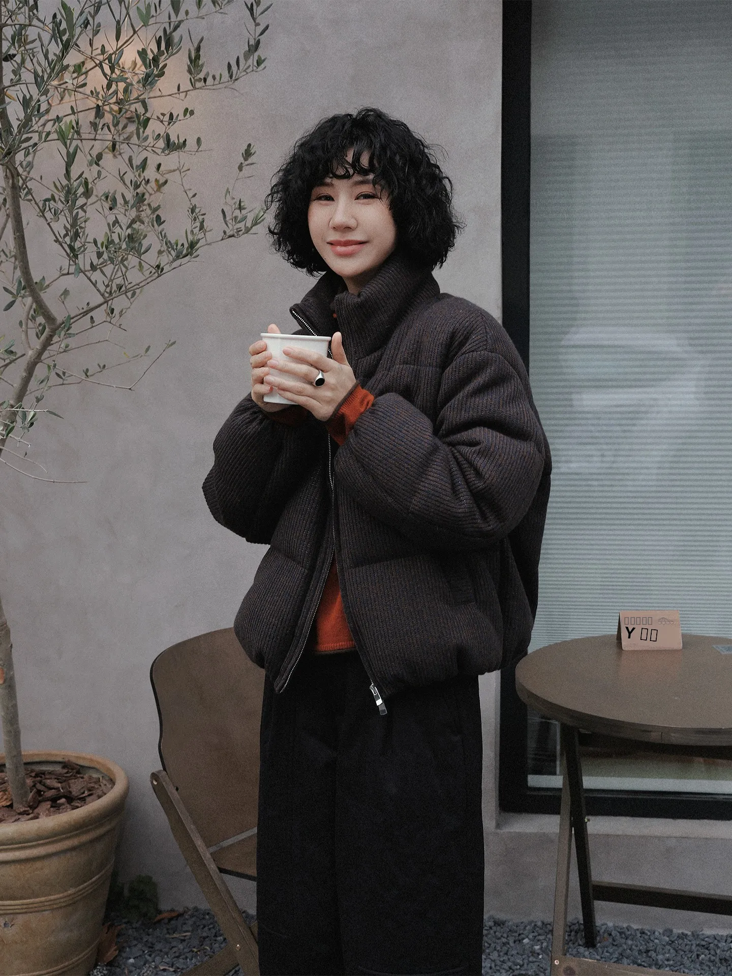 

TT Women's ort down Jaet Quilted Goose down Stand Collar Corduroy Warm Winter Coat Casual Loose Fit Long Sve