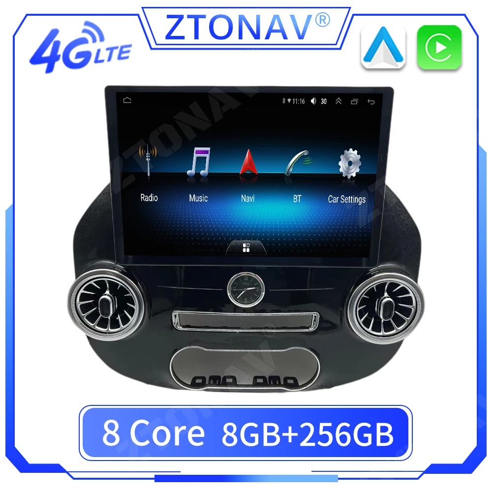 Car Radio Stereo For Mercedes Benz Vito W447 116 2014 2015 2016 2017 2018 2019 2020 2021 Car DVD Player Tesla style GPS Carplay